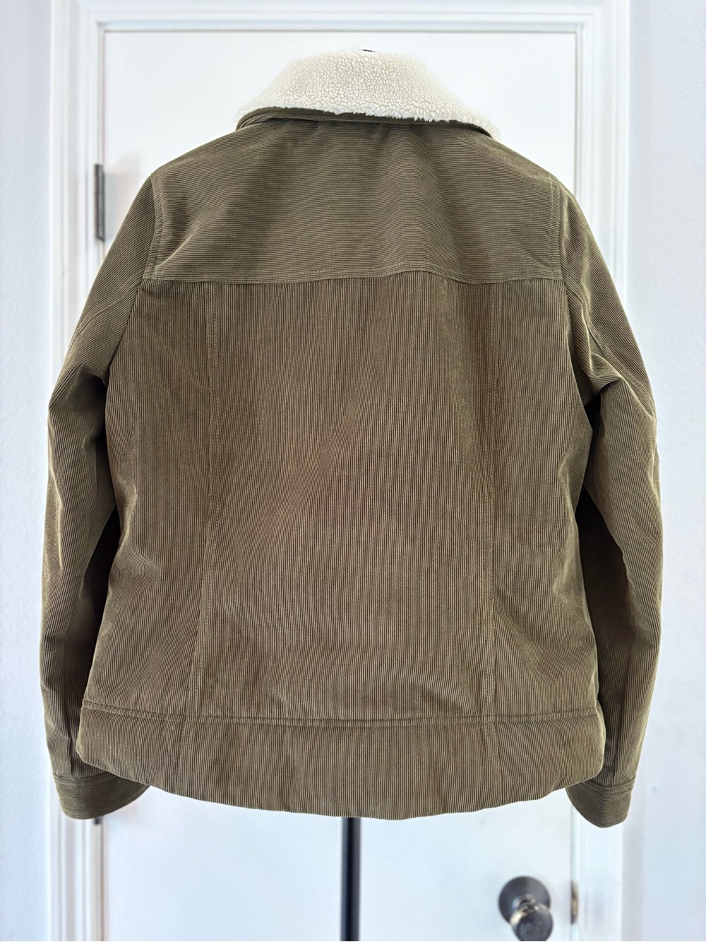 Pendleton Wind River Corduroy Trucker Jacket Women's S Olive Green Sherpa - Picture 4 of 16